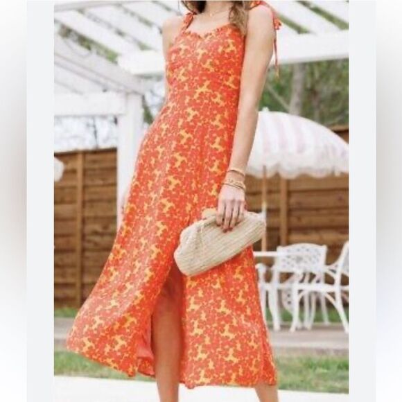 Dress Forum Orange Floral Maxi Dress - Picture 3 of 8